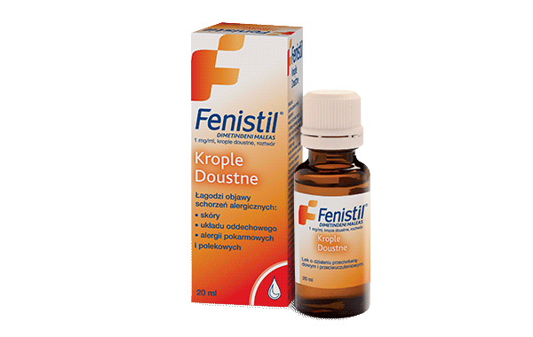 Fenistil krople - opakowanie i butelka Fenistil krople - opakowanie i butelka